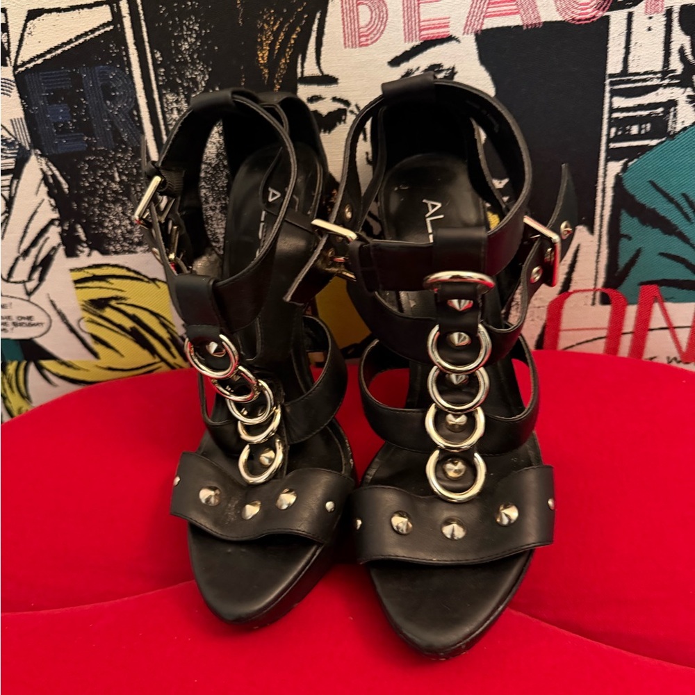 ALDO Black Studded Heels